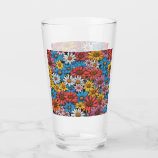 Kleurrijke Abstracte madeliefjes #26 Glas