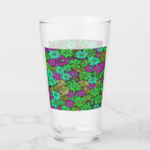 Kleurrijke Abstracte madeliefjes #27 Glas (Achterkant)