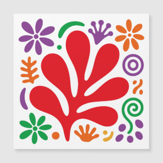 Kleurrijke Abstracte Magnetische Kaart Bloemstijl