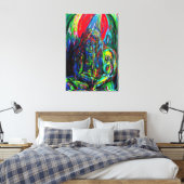 Kleurrijke Abstracte Man olie op Canvas Afdruk (Insitu (Slaapkamer))