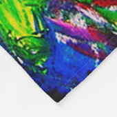 Kleurrijke Abstracte Man olie op Canvas Fleece Deken (Hoek)