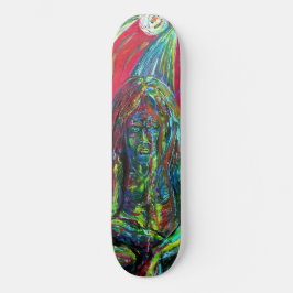 Kleurrijke Abstracte Man olie op Canvas Skateboard