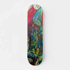 Kleurrijke Abstracte Man olie op Canvas Skateboard