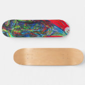 Kleurrijke Abstracte Man Olie op Canvas Skateboard (Horizontaal)