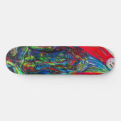 Kleurrijke Abstracte Man Olie op Canvas Skateboard (Horizontaal)