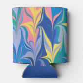 Kleurrijke Abstracte Marmer Blauwe Douane Bruidsdo Blikjeskoeler (Achterkant)