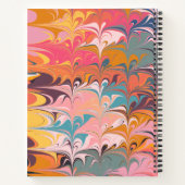 Kleurrijke Abstracte marmer Swirls Persoonlijk Notitieboek (Achterkant)