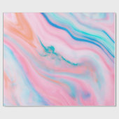 Kleurrijke abstracte marmertruien cadeaupapier (Vlak)