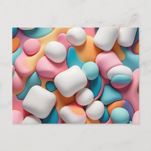 Kleurrijke Abstracte marshmallows Briefkaart (Voorkant)