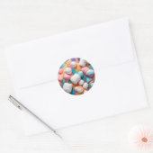 Kleurrijke Abstracte marshmallows Ronde Sticker (Envelop)
