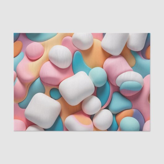 Kleurrijke Abstracte marshmallows Tissuepapier (Voorkant)