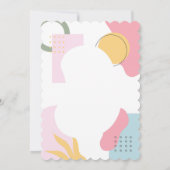 Kleurrijke Abstracte Memphis Huwelijk Save The Date (Achterkant)