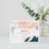 Kleurrijke Abstracte Menu Keuze RSVP-kaart (Staand voorkant)