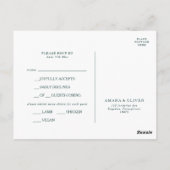 Kleurrijke Abstracte Menu Keuze RSVP-kaart (Achterkant)