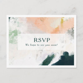 Kleurrijke Abstracte Menu Keuze RSVP-kaart
