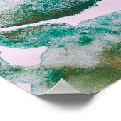 Kleurrijke abstracte, minimale bewerkbare jouw tek poster (Hoek)