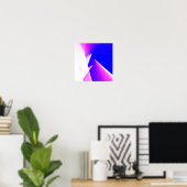 Kleurrijke abstracte, minimale bewerkbare jouw tek poster (Thuiskantoor)