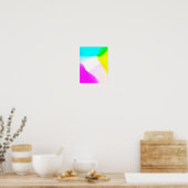 Kleurrijke abstracte, minimale bewerkbare jouw tek poster (Keuken)