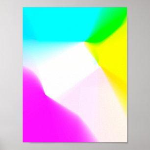 Kleurrijke abstracte, minimale bewerkbare jouw tek poster