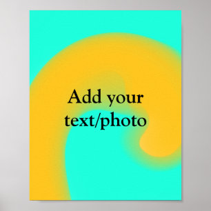 Kleurrijke abstracte minimale bewerkbare voeg uw t poster