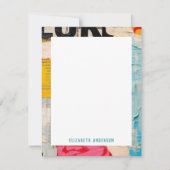 Kleurrijke Abstracte Modern gepersonaliseerd Notitiekaartje (Voorkant)