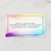 Kleurrijke Abstracte moderne achtergrond Visitekaartje (Achterkant)