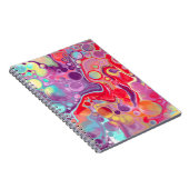 Kleurrijke Abstracte moderne digitale kunst Notitieboek (Rechterzijde)