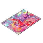 Kleurrijke Abstracte moderne digitale kunst Notitieboek (Linkerzijde)