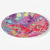 Kleurrijke Abstracte moderne digitale kunst Papieren Bordje (Gekanteld)
