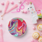 Kleurrijke Abstracte moderne digitale kunst Papieren Kommen (Feest)