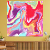 Kleurrijke Abstracte moderne digitale kunstmarmer Canvas Afdruk (Insitu (Woonkamer))