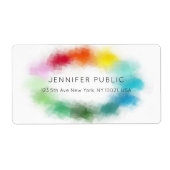 Kleurrijke Abstracte moderne, eenvoudige Sjabloon Etiket (Voorkant)