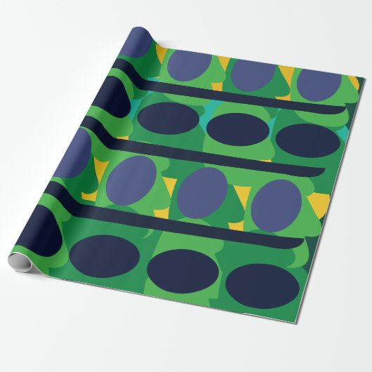 Kleurrijke Abstracte moderne geometrische Cadeaupapier (Uitgerold)