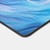 Kleurrijke Abstracte moderne golven gepersonalisee Bureaumat (Hoek)