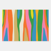 Kleurrijke Abstracte Moderne Hedendaagse Retro Inpakpapier Vel (Voorkant 2)