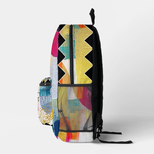 Kleurrijke Abstracte moderne kunst Bedrukte Rugzak (Rechts)