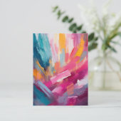 Kleurrijke Abstracte moderne kunst Briefkaart (Staand voorkant)
