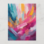 Kleurrijke Abstracte moderne kunst Briefkaart (Voorkant)