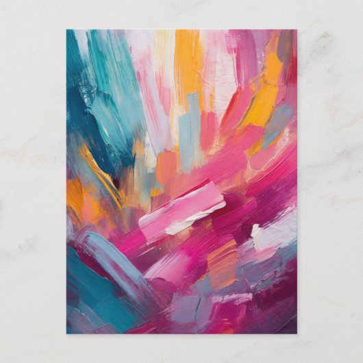 Kleurrijke Abstracte moderne kunst Briefkaart (Voorkant)