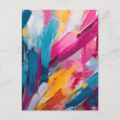 Kleurrijke Abstracte moderne kunst Briefkaart (Voorkant)