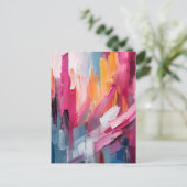 Kleurrijke Abstracte moderne kunst Briefkaart (Staand voorkant)