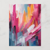 Kleurrijke Abstracte moderne kunst Briefkaart (Voorkant)
