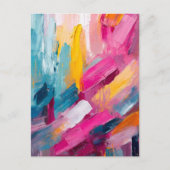 Kleurrijke Abstracte moderne kunst Briefkaart (Voorkant)