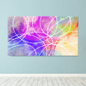 Kleurrijke Abstracte moderne kunst Canvas Afdruk (Insitu (Houten vloer))