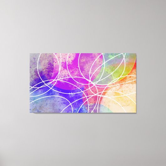 Kleurrijke Abstracte moderne kunst Canvas Afdruk (Voorkant)