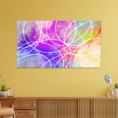 Kleurrijke Abstracte moderne kunst Canvas Afdruk (Insitu (Woonkamer))