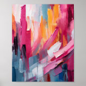 Kleurrijke Abstracte moderne kunst Poster (Voorkant)