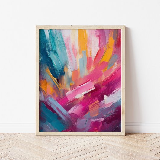 Kleurrijke Abstracte moderne kunst Poster