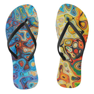 Kleurrijke Abstracte moderne kunst Teenslippers