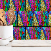 Kleurrijke Abstracte moderne kunst Tegeltje